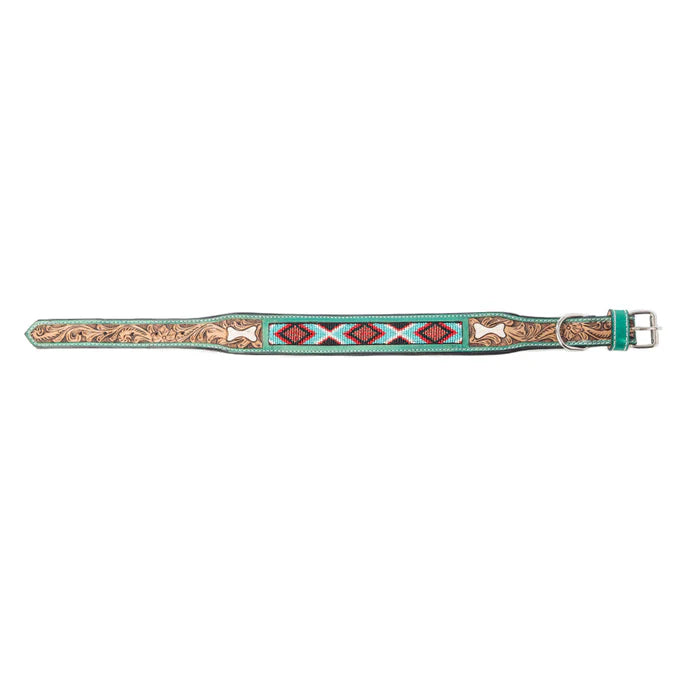 Santa Fe Bone Beaded Collar,Brown