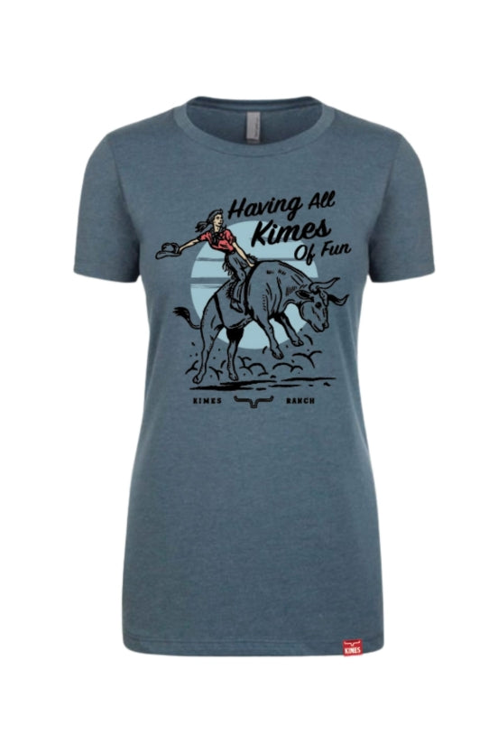 Kimes Ranch All Kimes of Fun Tee, Indigo