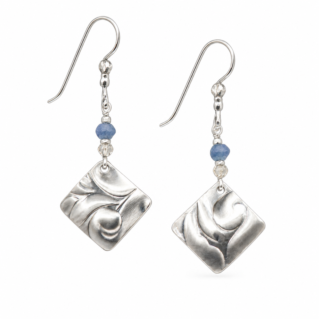 Silver Current Earrings