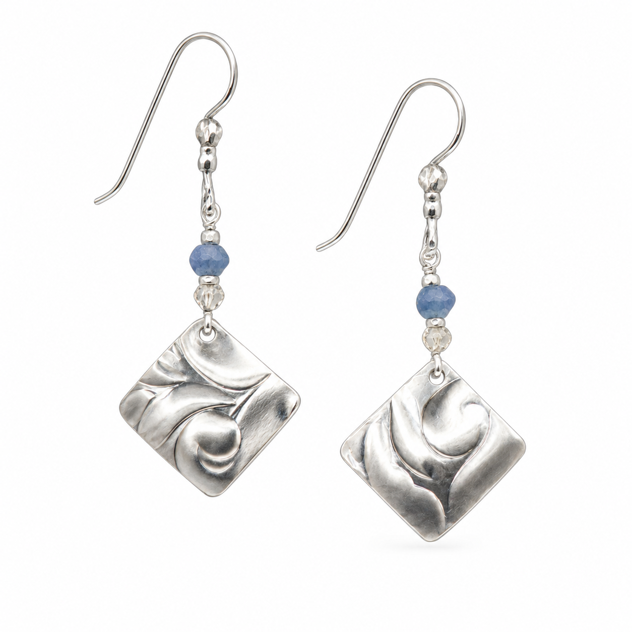 Silver Current Earrings