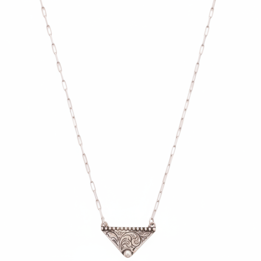 Necklace with a triangle pendant 