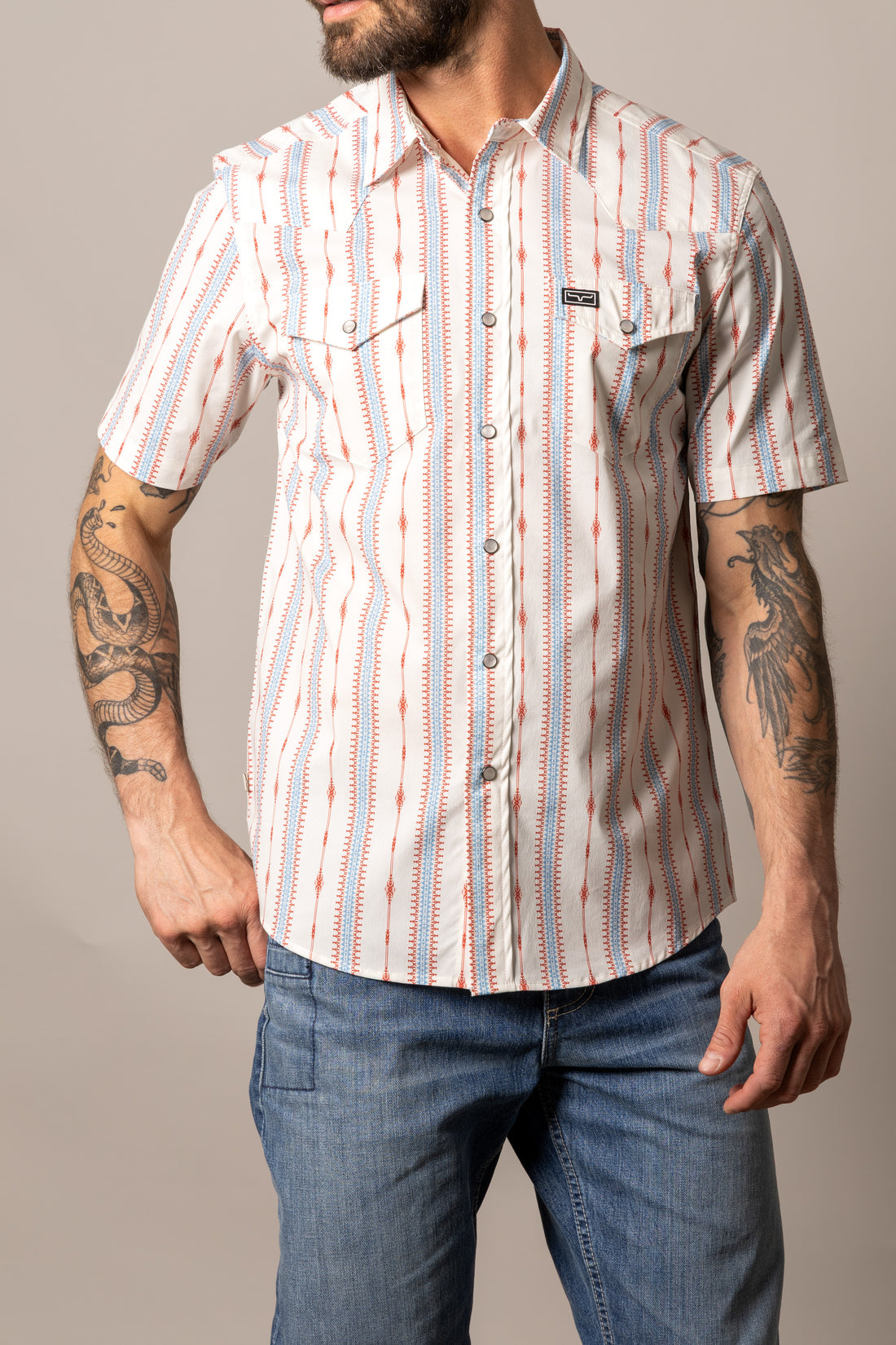 Kimes Ranch Sonny Sleeve Shirt, Brick Red