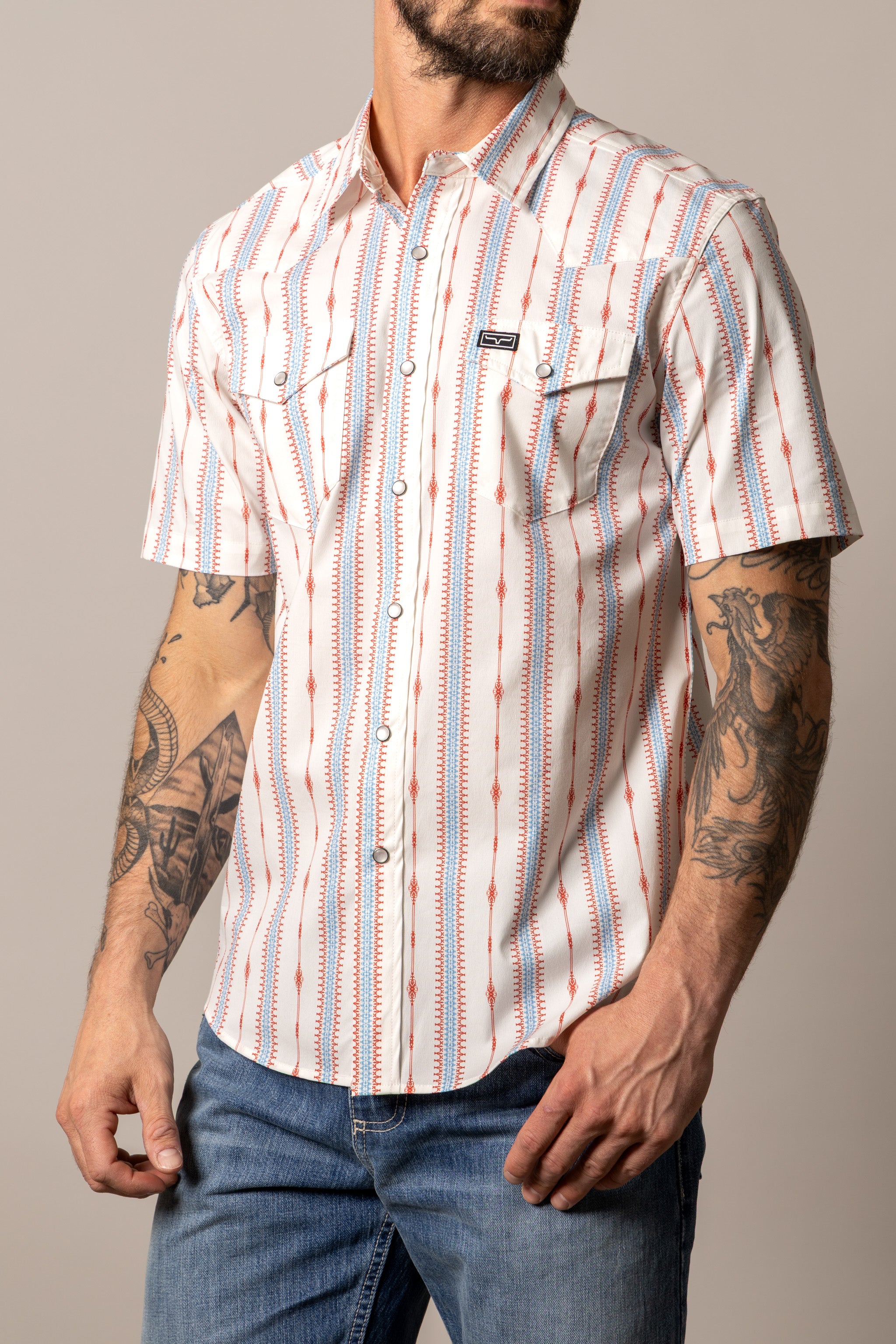 Kimes Ranch Sonny Sleeve Shirt, Brick Red