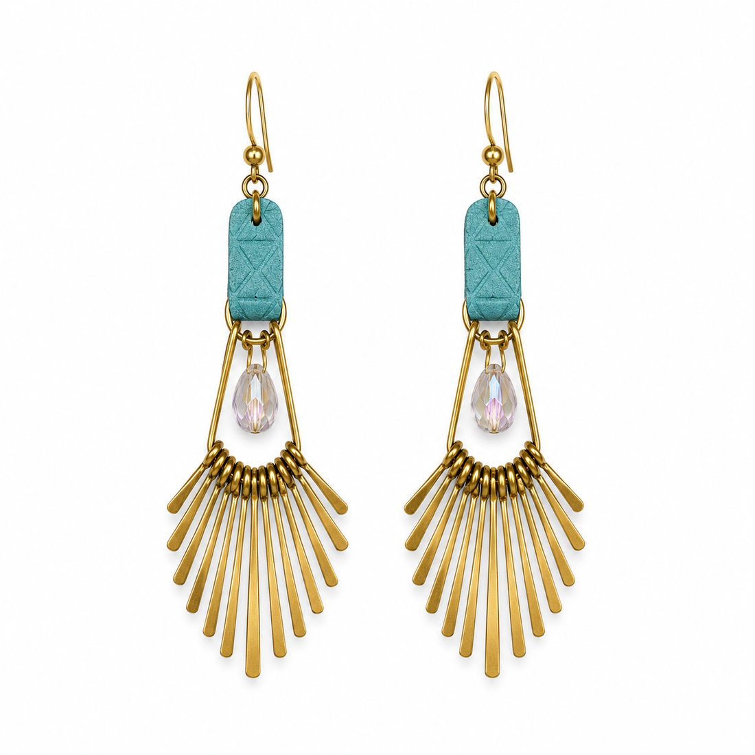 Turquoise Halo Earrings
