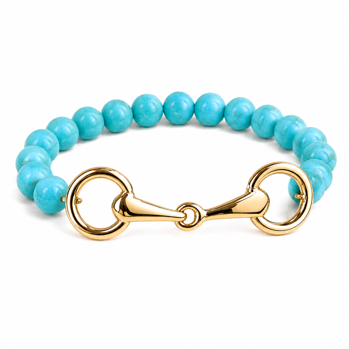 Turquoise Reins Bracelet, Gold