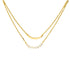 Gold necklace on a white background