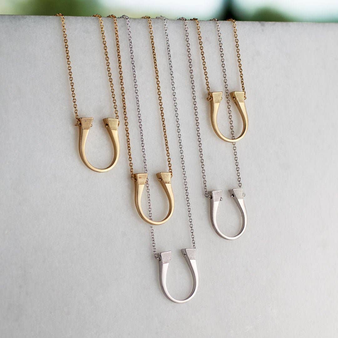 Lucky Nail Pendant Necklace