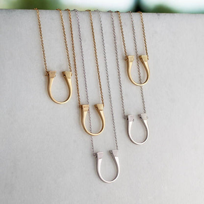 Lucky Nail Pendant Necklace