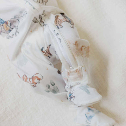 Boone Zip-Up Footie Pajama