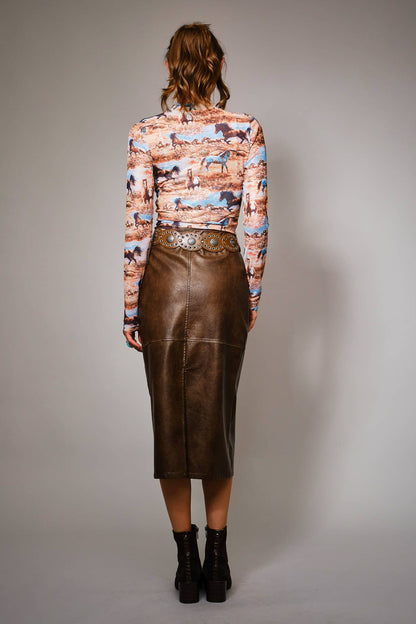 The Desert Postcard Mesh Top