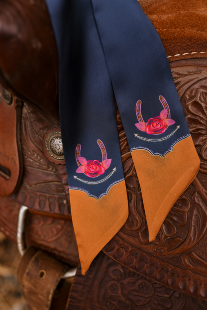 Rodeo Rose Cowgirl Twilly – Midnight Blue