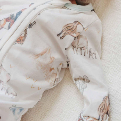 Boone Zip-Up Footie Pajama