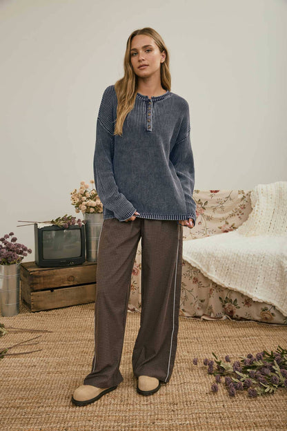 The Worn West Henley Indigo