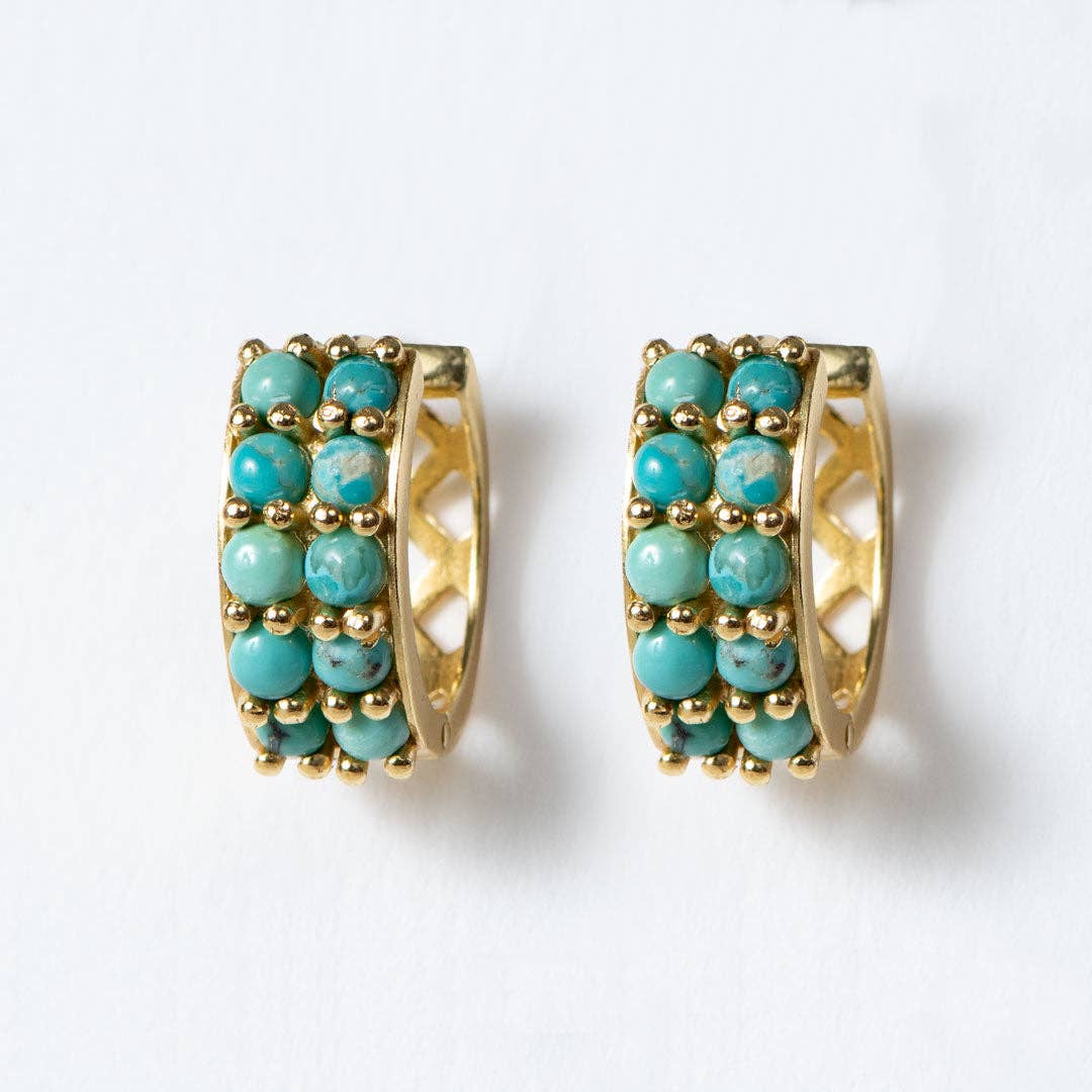 Prism Linea Turquoise Equestrian Earrings