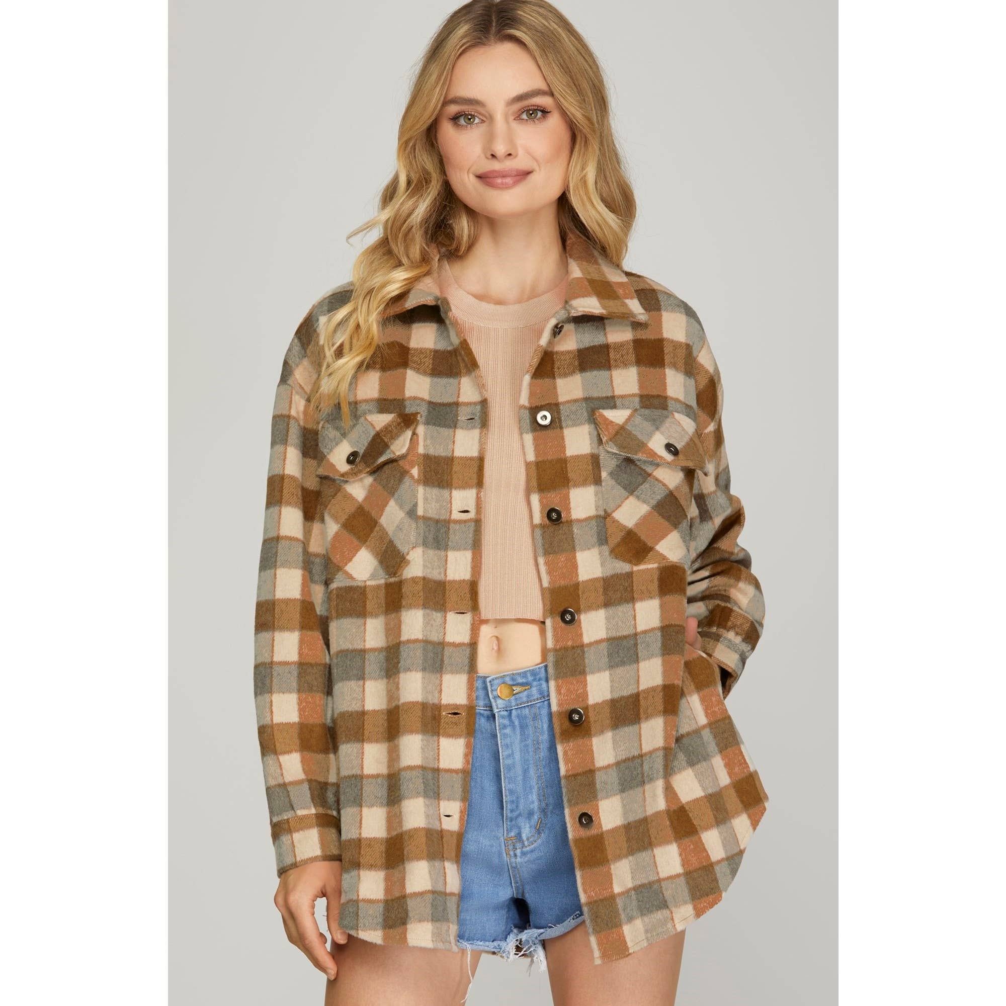 Alpine Plaid Jacket, Carmel