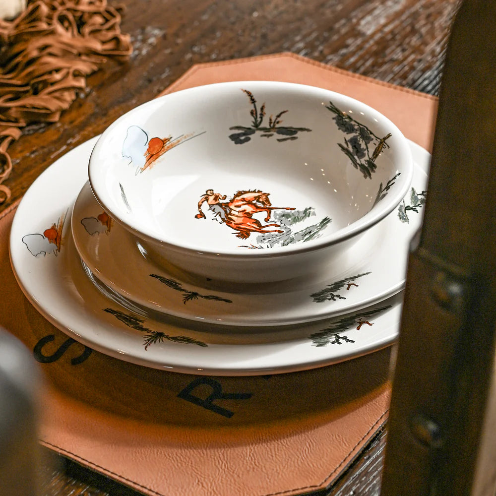 Ranch Life 16 Piece Ceramic Dinnerware Set