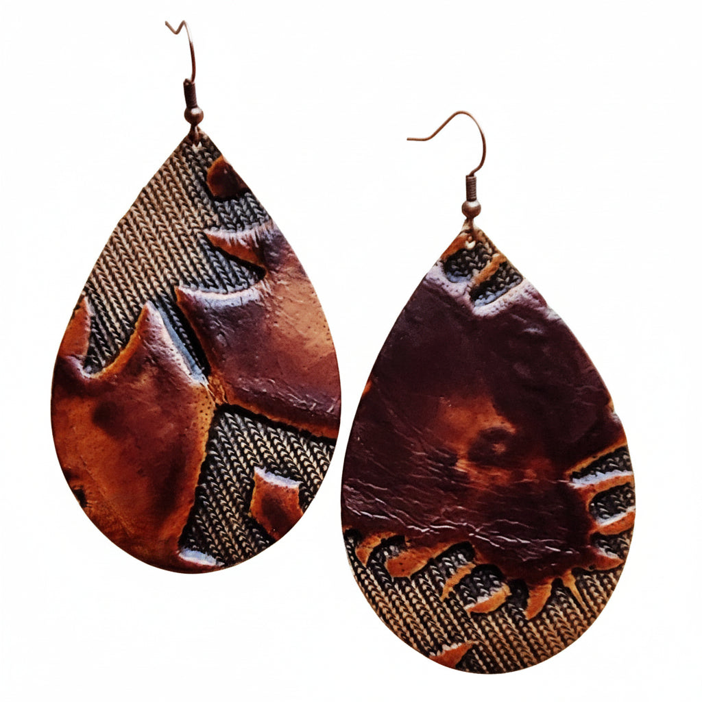 Open Range Leather Earrings