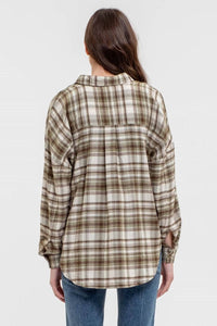 Rita Plaid Shirt, Olive