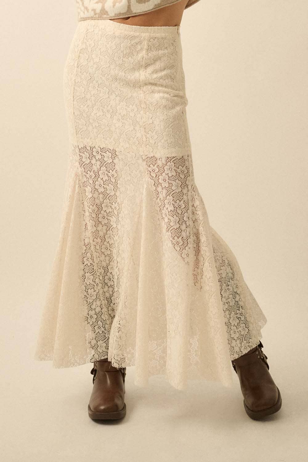 Ecru Fields Lace Skirt