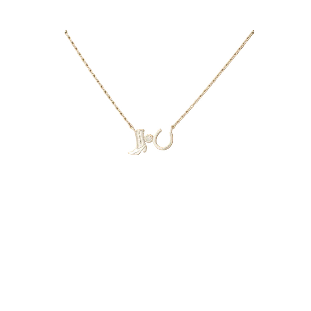 Boots of Silver Necklace