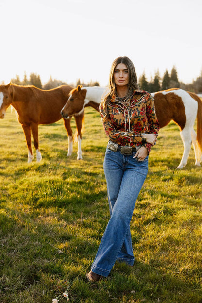 Horses &amp; Horseshoes Button Up
