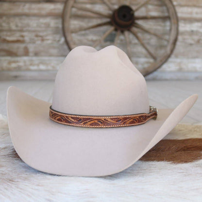 Cody Tooled Leather Hat Band