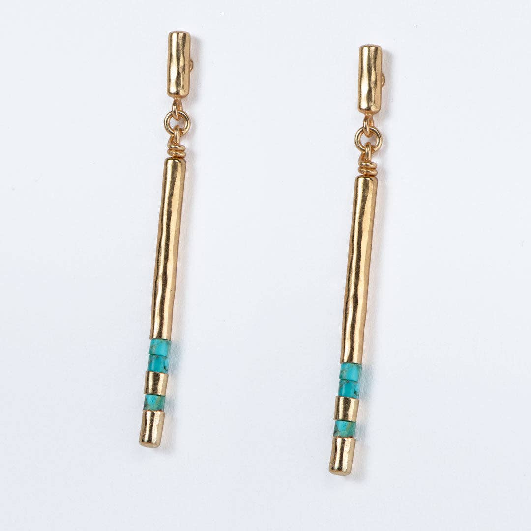Prism Linea Turquoise Equestrian Earrings