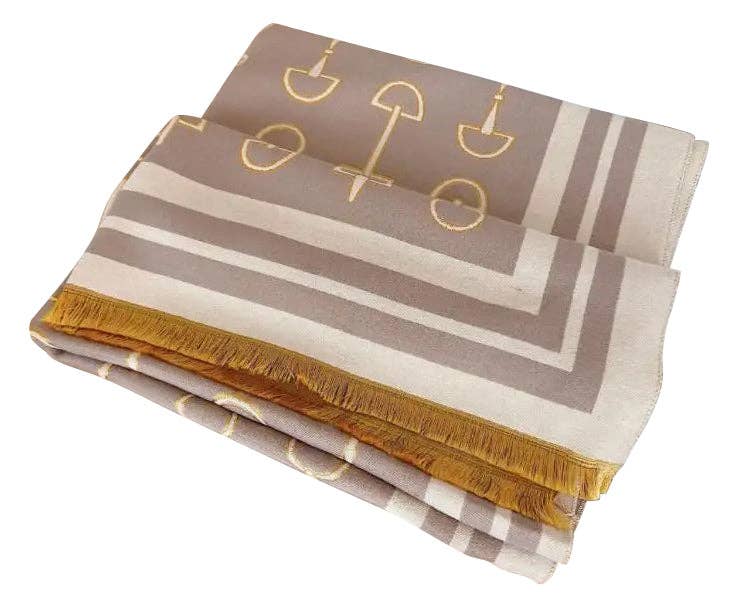 Snaffle Serenity Shawl, Beige