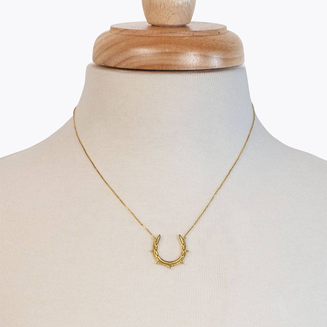 Canteen - Equestrian Horseshoe Necklace in Gold