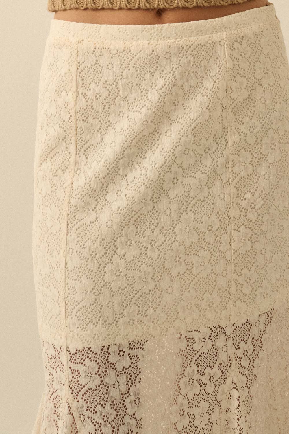Ecru Fields Lace Skirt