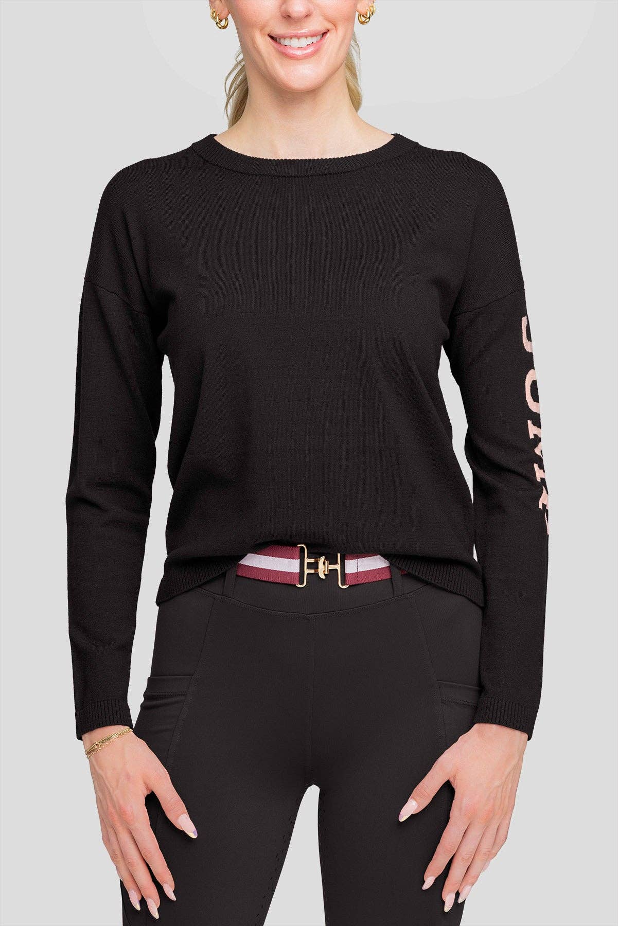 Black Rose Crewneck "Jump" Sweater
