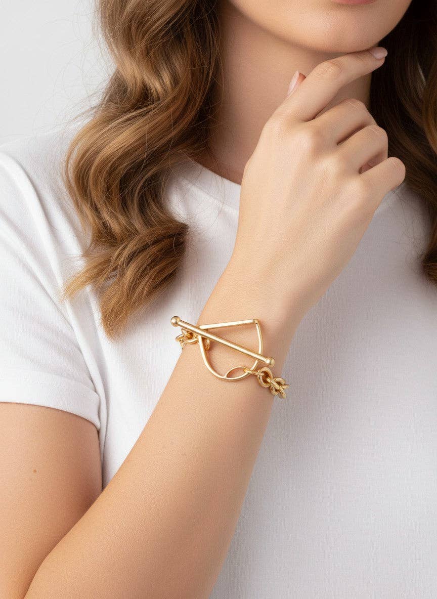 Gilded Stirrup Bracelet