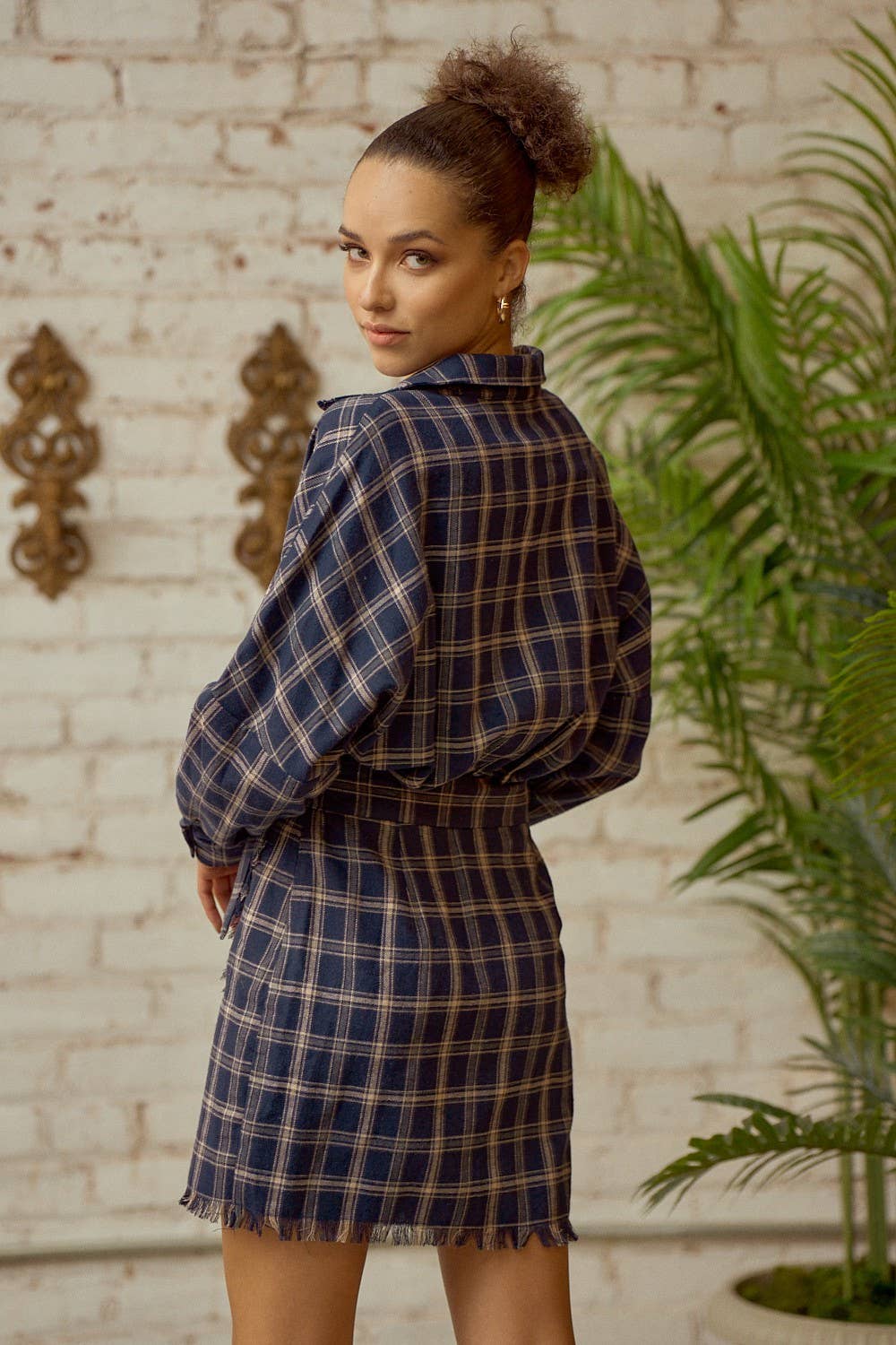 Presley Plaid Flannel Shirt Dress