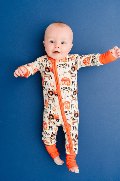 Little Red Barnyard Bamboo Sleeper