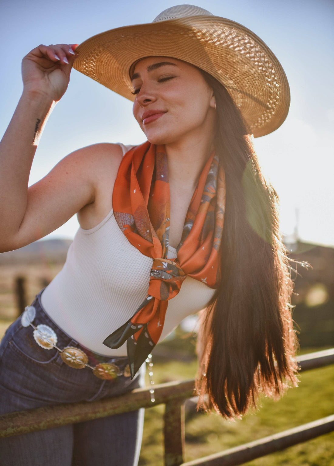 The Scarlet Bloom Silk Wild Rag