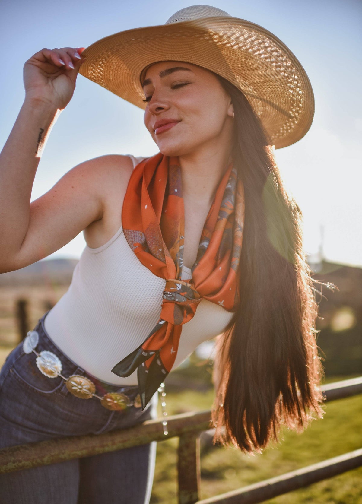 The Scarlet Bloom Silk Wild Rag