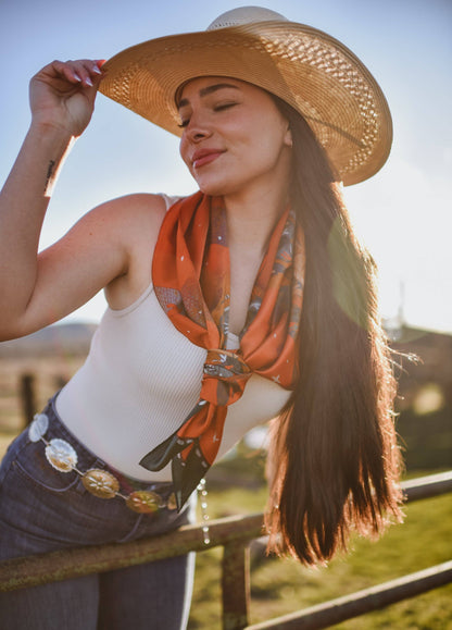 The Scarlet Bloom Silk Wild Rag