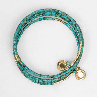 Prism Turquoise Horseshoe Coin Earrings