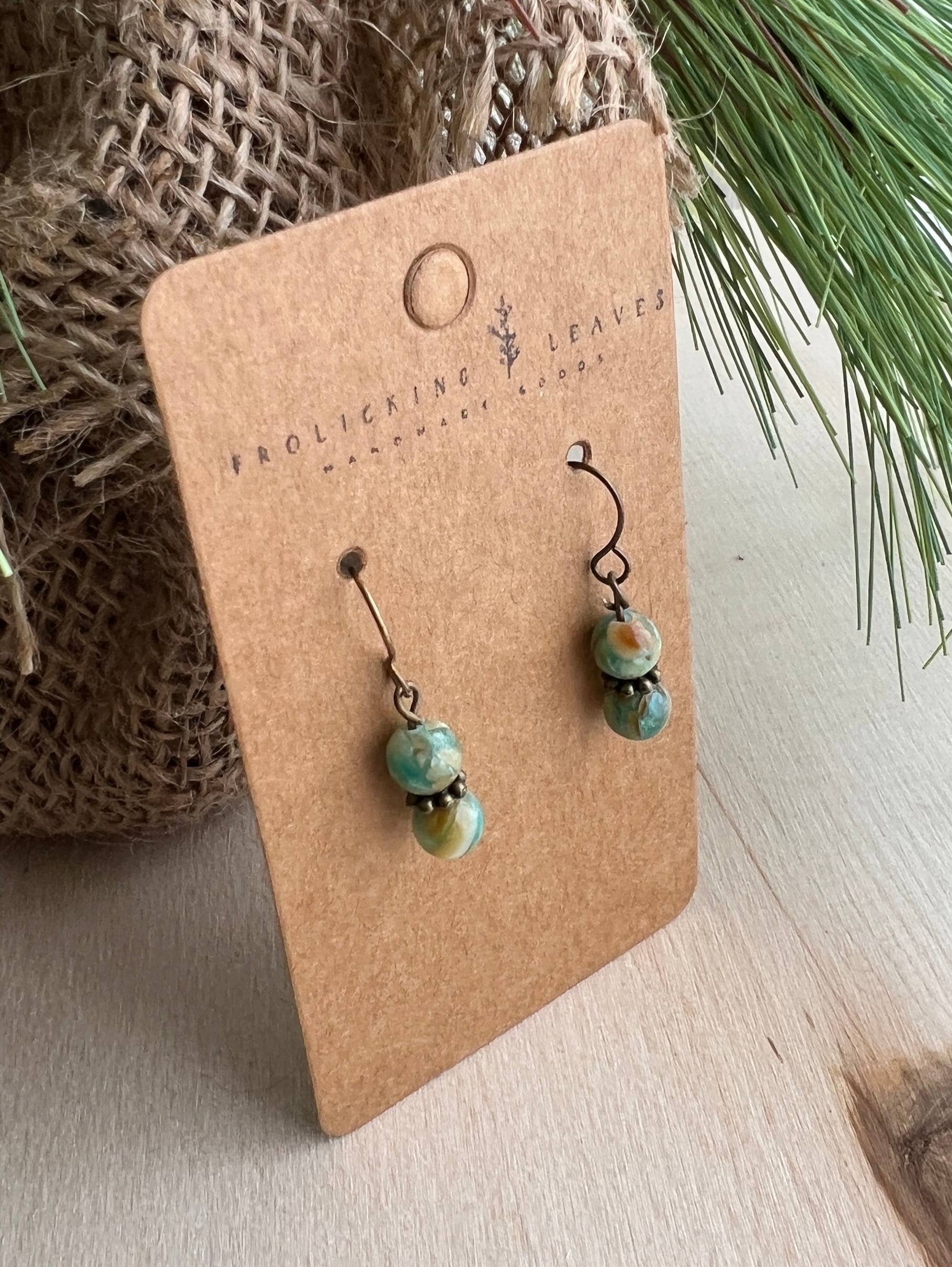 Imperial Jasper & Bronze Earrings