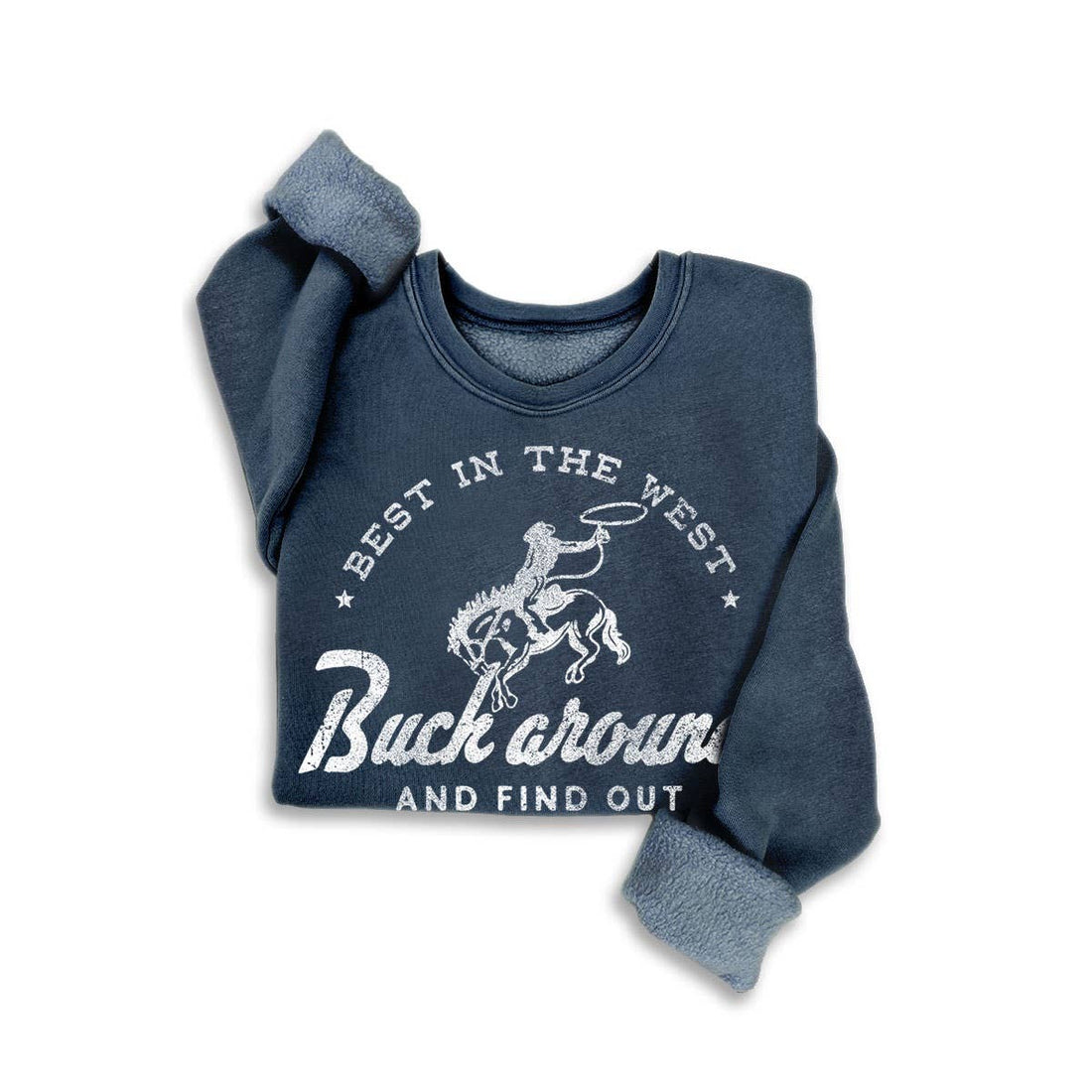 Best In The West Graphic Sweatshirt, Mineral Navy