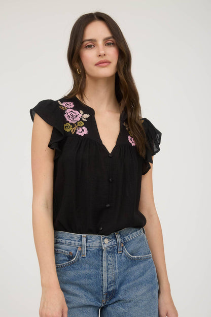 Midnight Bloom Blouse