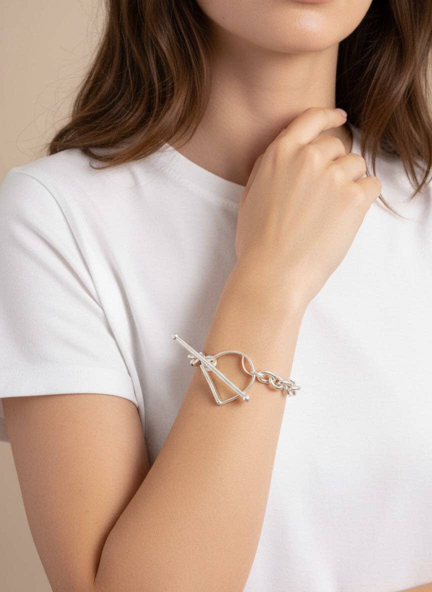 Silver Stirrup Bracelet