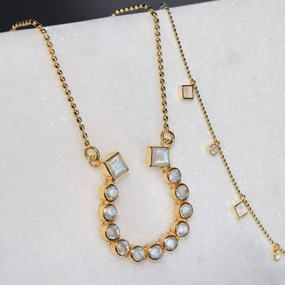 Keepsake Moonstone Horseshoe Necklace