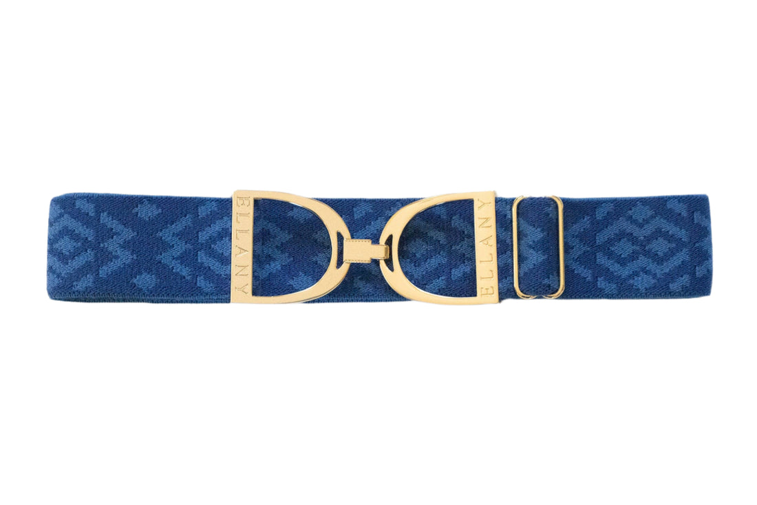 Ellany Royal Tribal - 1.5&quot; Gold Stirrup Elastic Belt