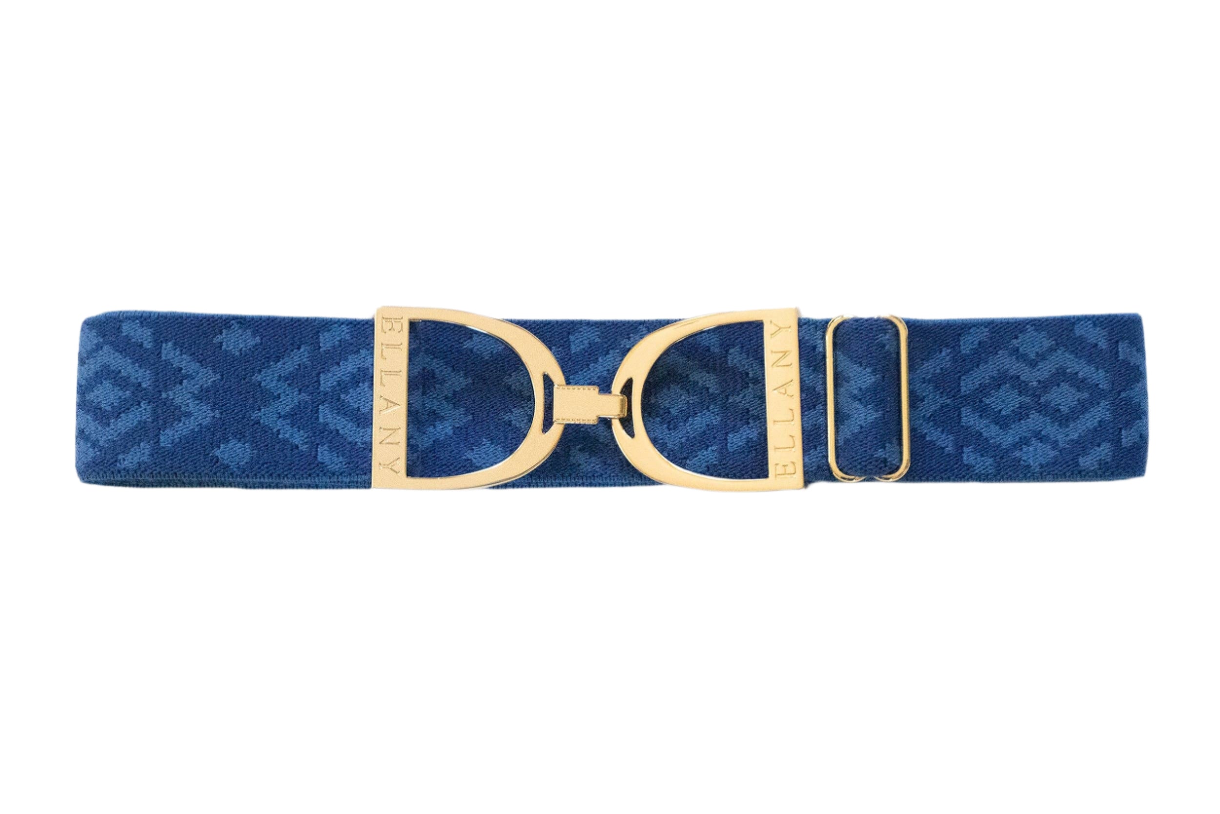 Ellany Royal Tribal - 1.5&quot; Gold Stirrup Elastic Belt