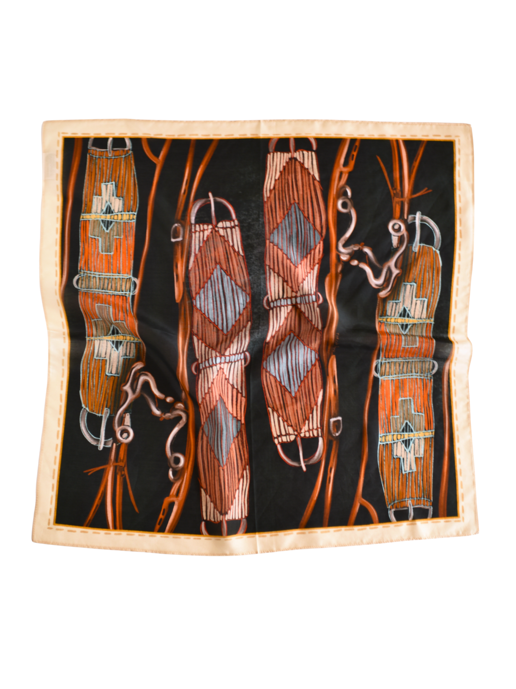 Tack Room Treasure Wild Rag Western Silk Scarf