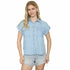 Lightweight striped chambray shirt with an easy, relaxed silhouette