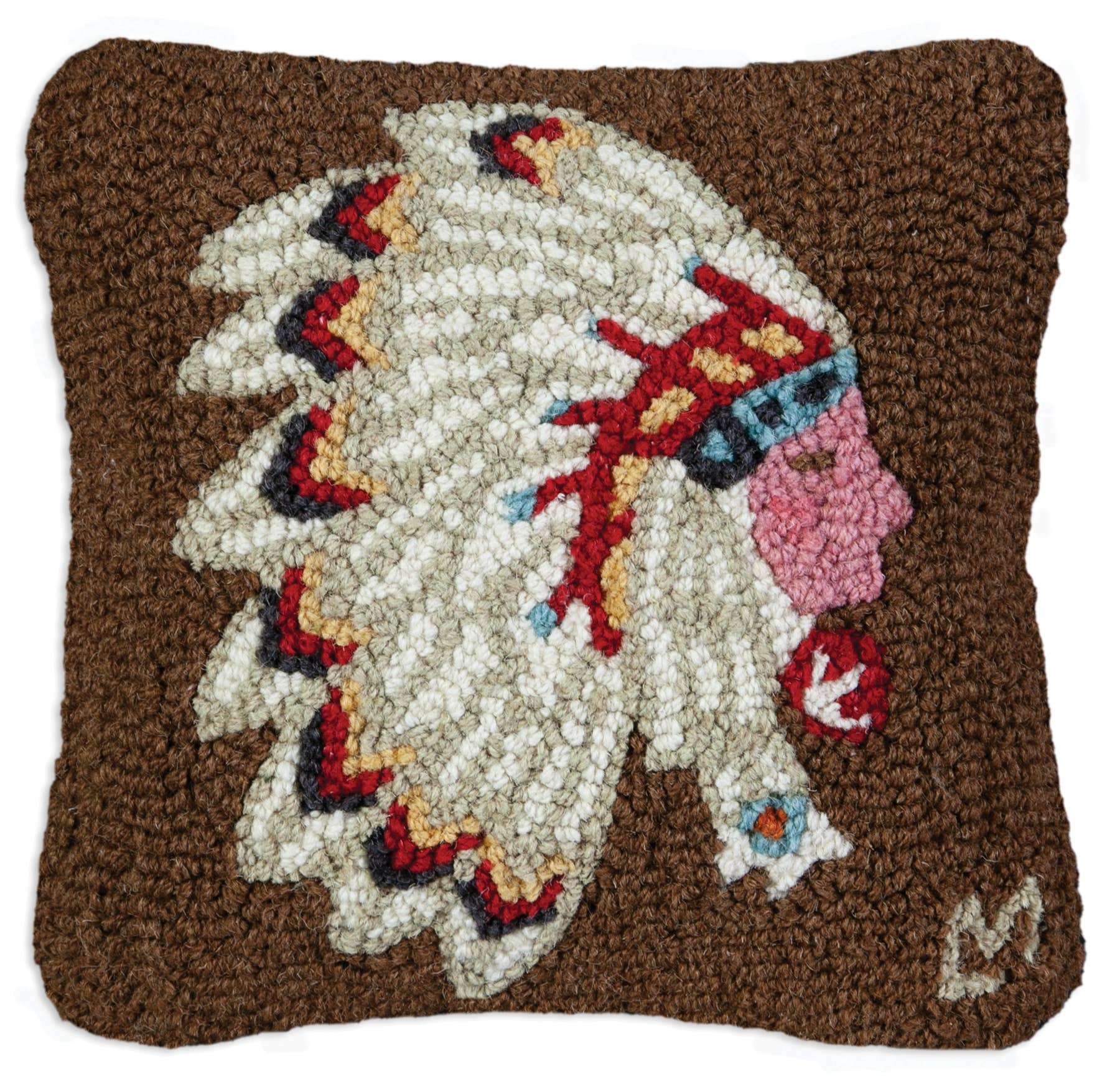 Chieftain Hook Wool Pillow