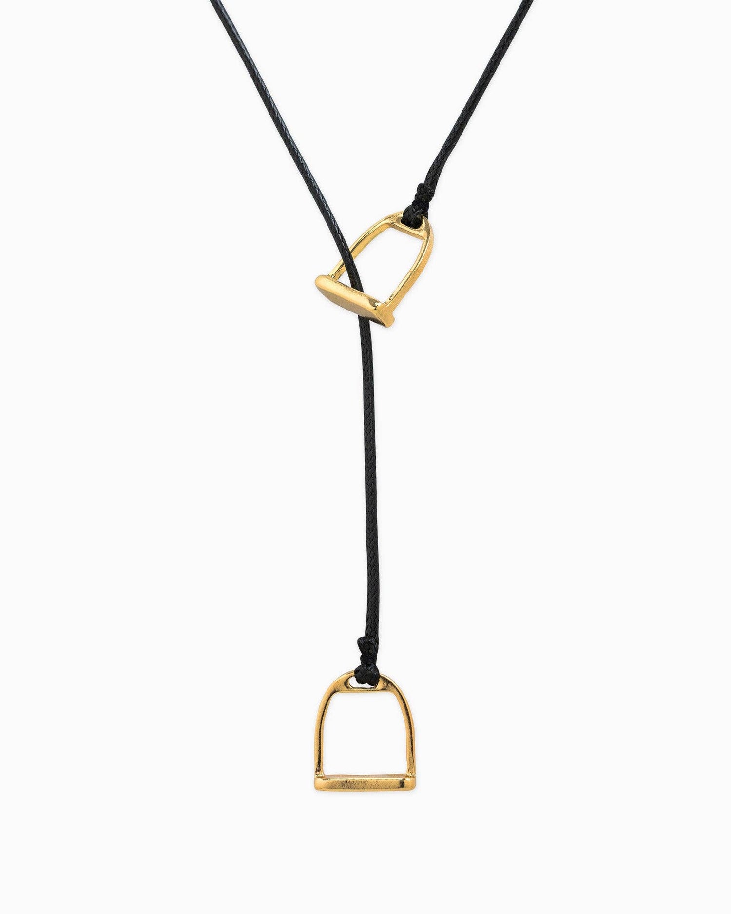 Stirrup &amp;amp; String Necklace, Gold