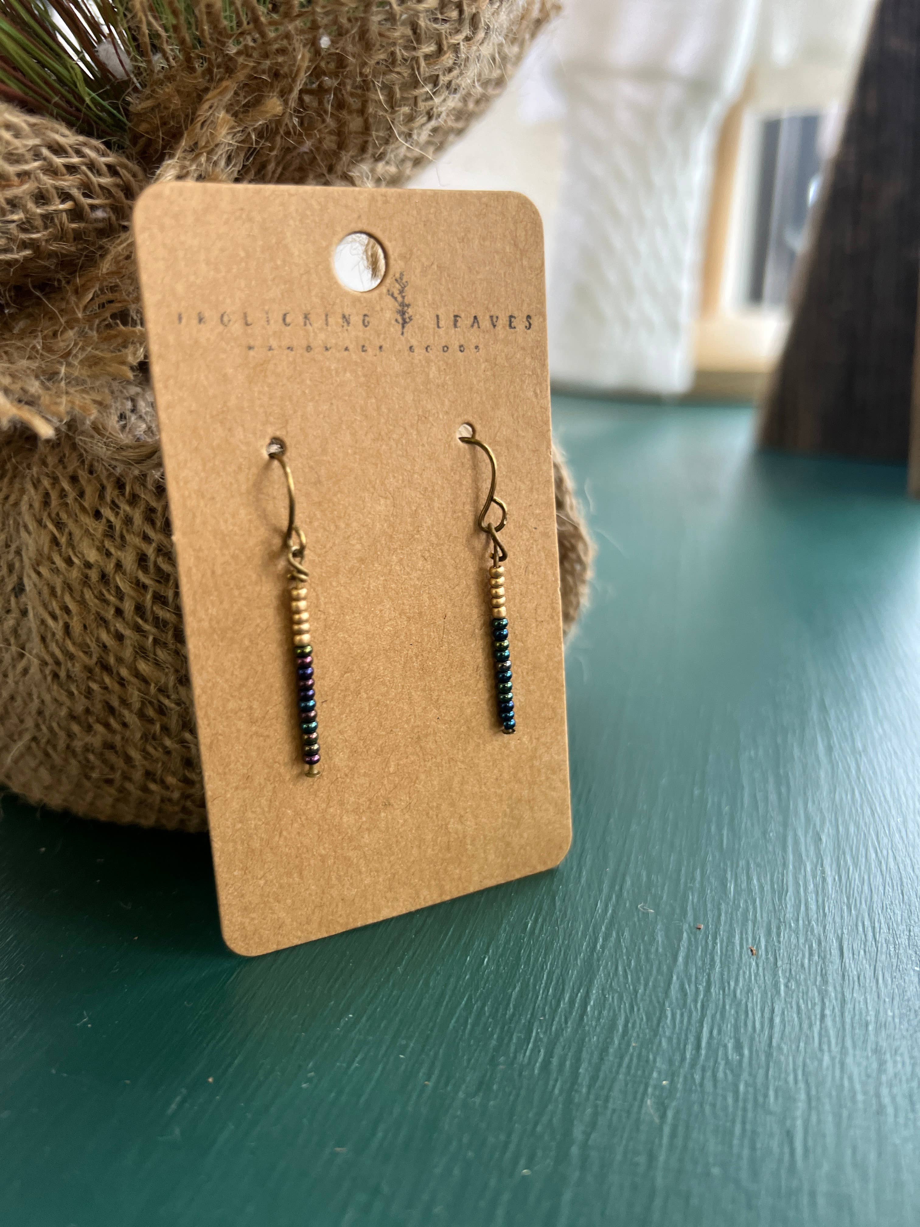 Peacock Beaded Earrings